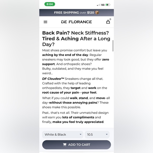 De Florence DF Cloudea Sneakers 1.0 in Black and White - Picture 12 of 14